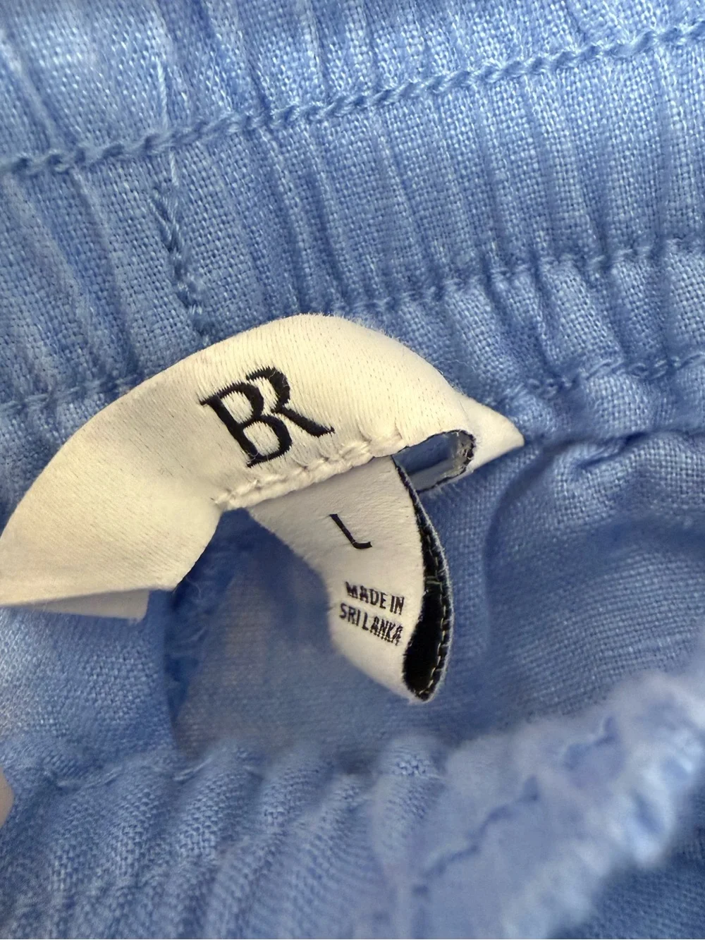 Banana Republic Light Blue Drawstring 100% Linen Pants